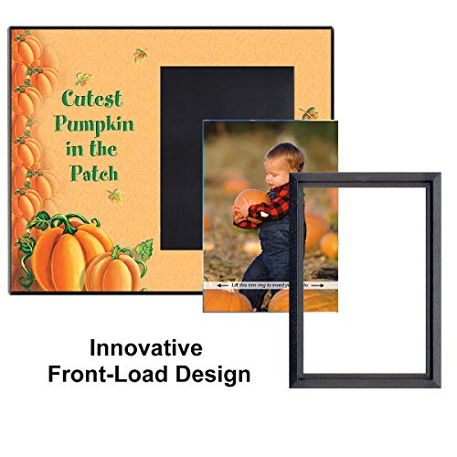 Pumpkin Picture Frame Design By Expressly Yours! | Sweet Fall Photo Frame For Halloween And Pumpkin Patch Photos | Holds 3.5 X 5 Photo | Tabletop Display #TOP4