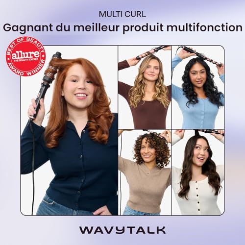 Fer à boucler interchangeable Wavytalk pour changer de coiffure facilement à la maison