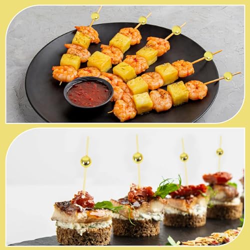 image for HOPELF 200PCS Cocktail Picks, Fancy Toothpicks for Appetizers, Decorat