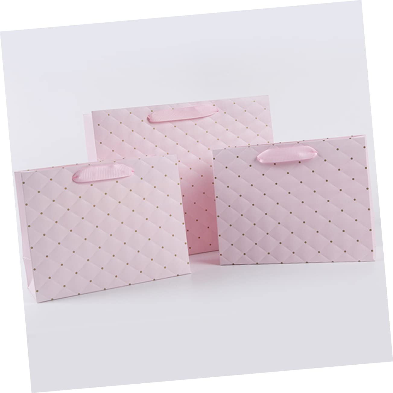 COLLBATH Sacchetti Regalo Compleanno 4 Pezzi Leggeri e Portatili in Cartone Bianco con Manici per Confezionare Doni e Bomboniere