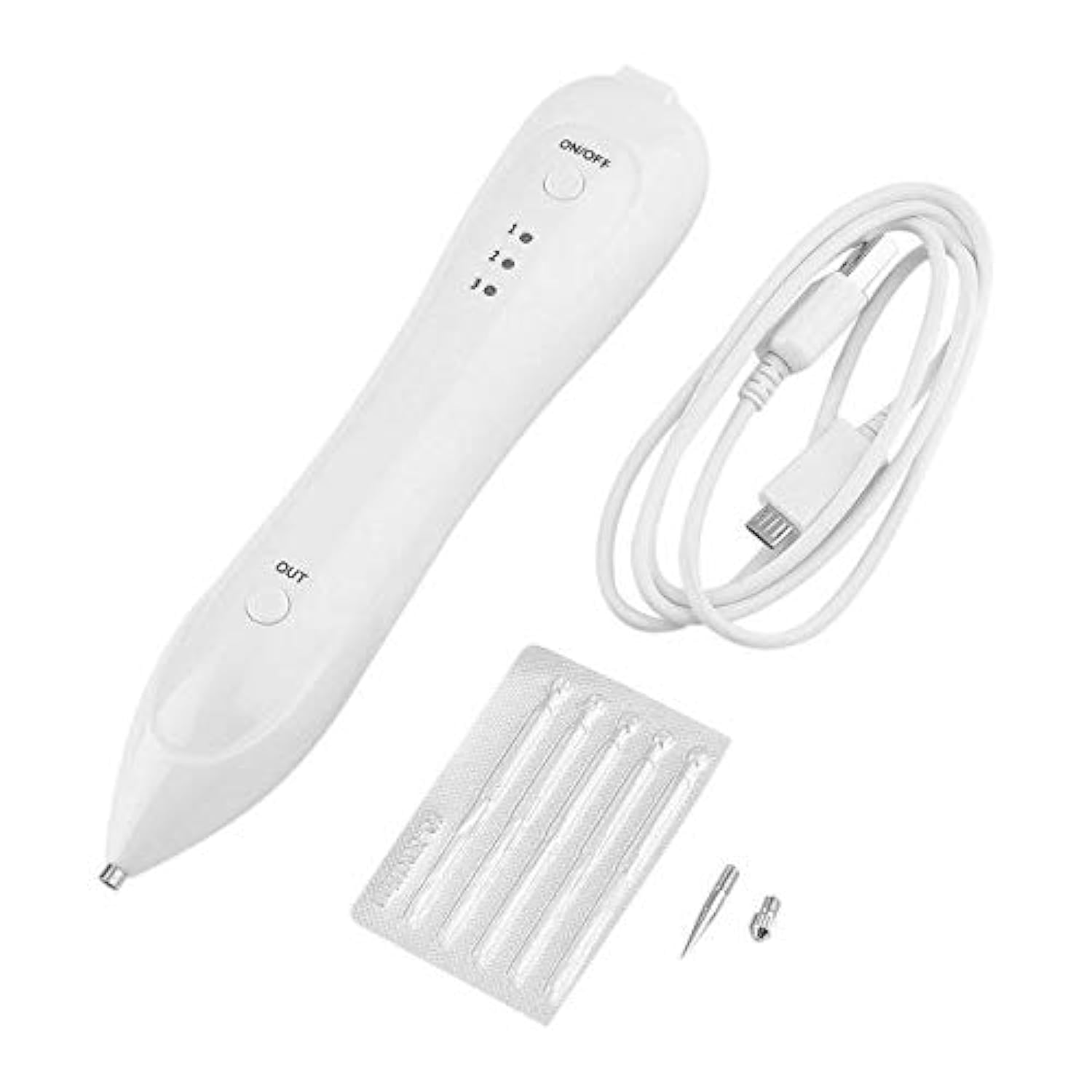 Ubervia 1Pc ABS Electric Pen Mole Tattoo Spot Speckle Nevus Remover (White)-image-49