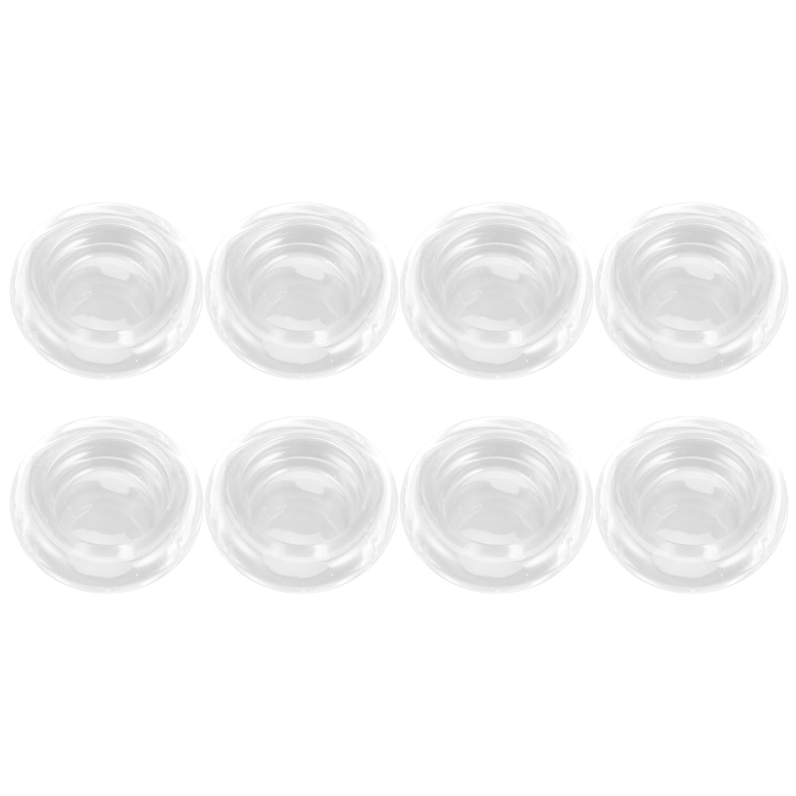 Bougeoir en verre vintage transparent pour bougies de table, lot de 8