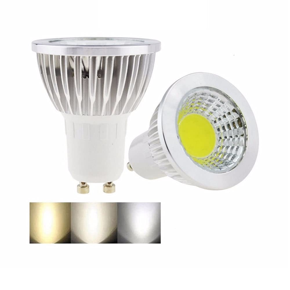 YSJX lighting, Paquete de 12, bombilla de foco Led COB 3W/5W/7W GU10 AC220V lámpara for el hogar blanca natural/cálida/fría(Warm White,GU10 5W)