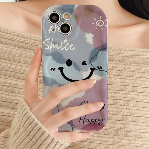 LIRASIRA Compatible avec Vivo V50 Lite 4G 5G Coque Creative Téléphone Motif Smiley