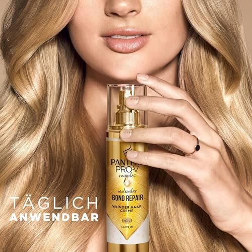Pantene Pro-V Molecular Bond Repair Leave In Wunder Haarcreme 90ml. Haarpflege und Haarkur mit Pro-V Konzentrierter Formel für Alle Geschädigten Haartypen. Repariert Spliss