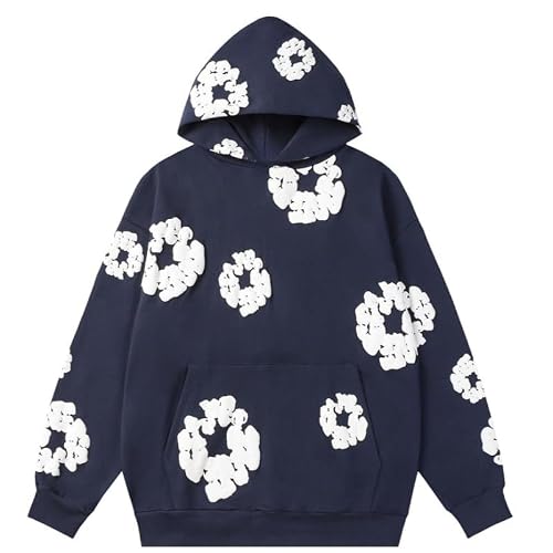 Y2K casual men's and women's foam printed hoodies, street retro