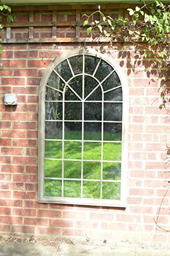 Large New Rustic Multi Panelled Arched Window Garden Outdoor Mirror5ft3 x 3ft / 160cm x 91cm,GMA022