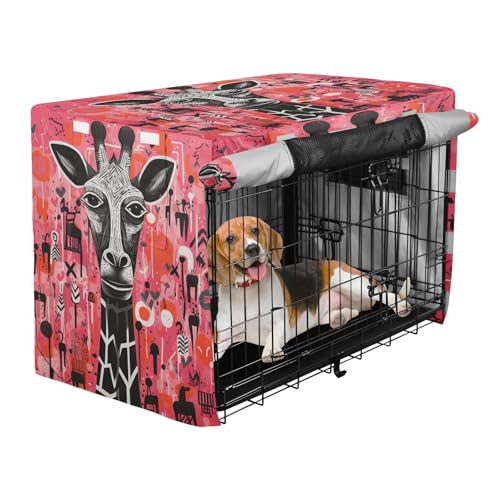 Housse pour cage d'intérieur d'extérieur rose girafe