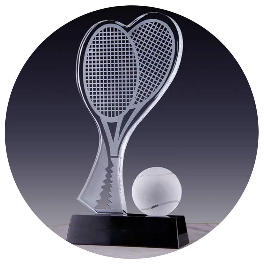 Amazon.co.jp: テニスクリスタルトロフィー テニスリーグ賞 優勝