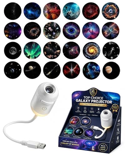 Galaxy Projector Star Sunset Lamp Space Night Light for Bedroom Aurora Planetarium De Galaxias para Habitación Mini USB Starry Sky Astronaut Fantasy Ceiling Wall LED Moon Nightlights Decor