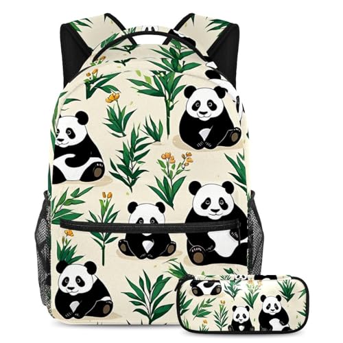 Sac à dos ado pour collège et sorties de week-end, motif panda