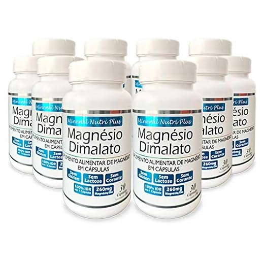 Kit 10 Frascos Magnésio Dimalato Quelato