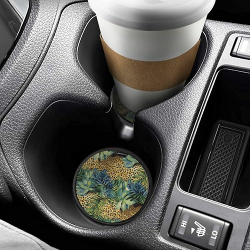 Portavasos para carro con diseño leopardo estampado, pack de 2 miniatura 6
