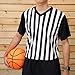 Skicuff Men's Referee Shirt V Neck Umpire Jersey Black Short Sleeve Ref Shirt Costume for Men Women Football Soccer (XL)