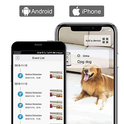 SKYMEE 8L WiFi Pet Feeder Automatic Food Dispenser for Cats & Dogs - 1080P Full HD Pet Camera Treat Dispenser with Night Vision and 2-Way Audio, Wi-Fi Enabled App for iPhone and Android