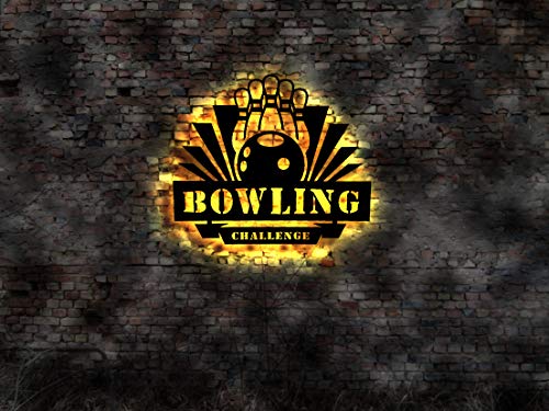 Décoration murale de bowling néon pour créer une ambiance salle de jeux rétro