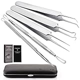 FAMILIFE F01 5 in 1 Blackhead Remover Kit Blackhead Extractor Tools for blackhead Acne Blemish Pimple Comedone