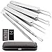 FAMILIFE F01 5 in 1 Blackhead Remover Kit Blackhead Extractor Tools for blackhead Acne Blemish Pimple Comedone
