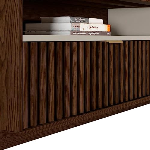 Painel Home para Tv de até 65 Polegadas Araruna Linea Brasil Freijó/off White