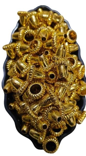 Niva Creation Big Golden Cap for Beads and Craft -100 pcs : Amazon