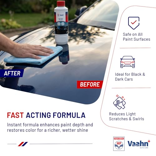 Image of HP Vaahn Car Wax Polish - 500ml | High Gloss Liquid Wax for Deep Shine & Paint Protection | Polish for Car Exterior and Body | Water Repellent UV Protection Formula