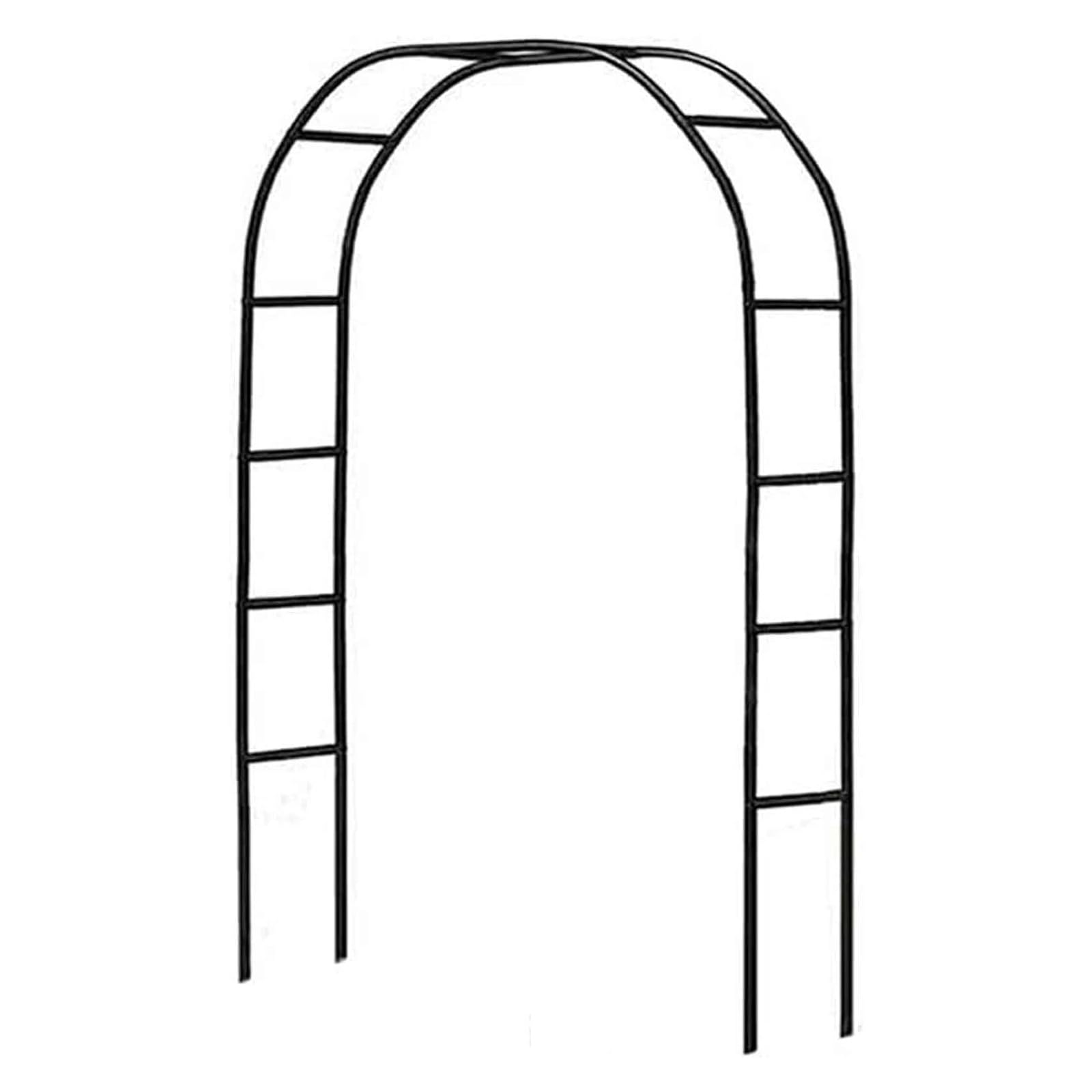Arche de jardin en métal blanc pour plantes grimpantes et rosiers