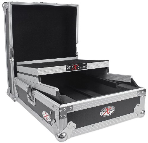 ProX XS-M12LT Universal 12" DJ Mixer ATA300 Flight Hard Case With Laptop Shelf