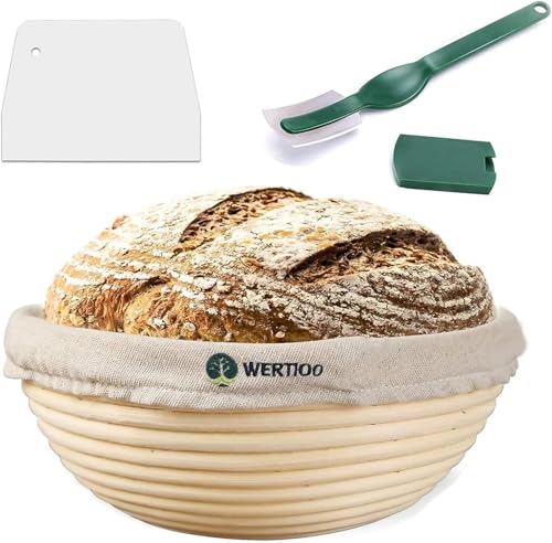 WERTIOO 9 Inch Banneton Proofing Basket