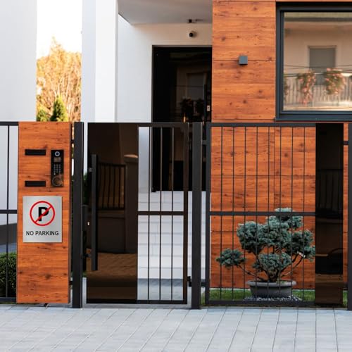 Image of No Parking Sign Board Sign for Office,Mall, Restaurant, Hospital, Apartment, and Business Use Durable & Weather-Resistant (Stainless Steel)