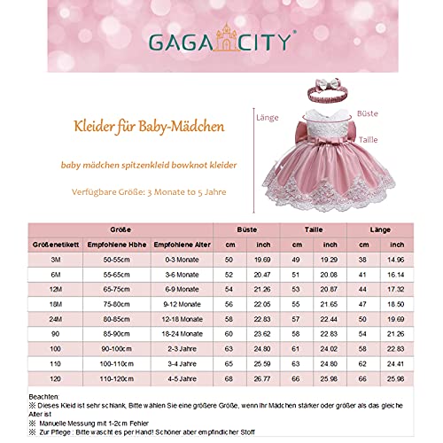 Meisjesjurk met striklint en kant, prinsessenjurk, bloemenmeisjesjurk, doopjurk, feestelijke jurk voor bruiloften… - Image 5