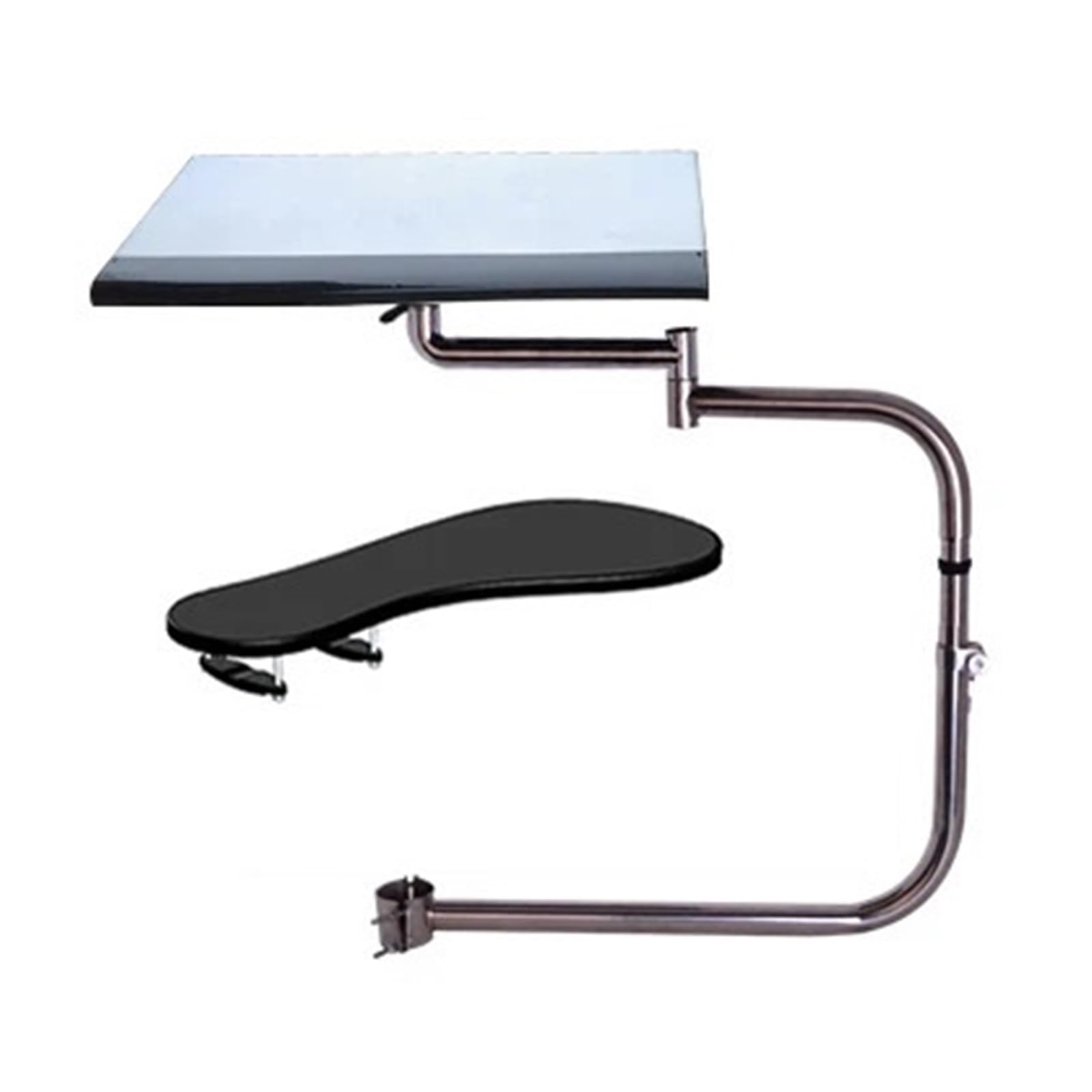 OK010 Full-Motion Chair Shaft clamp Keyboard Bracket Chair arm clamp Elbow Wrist Support Mouse pad armrest Color Black