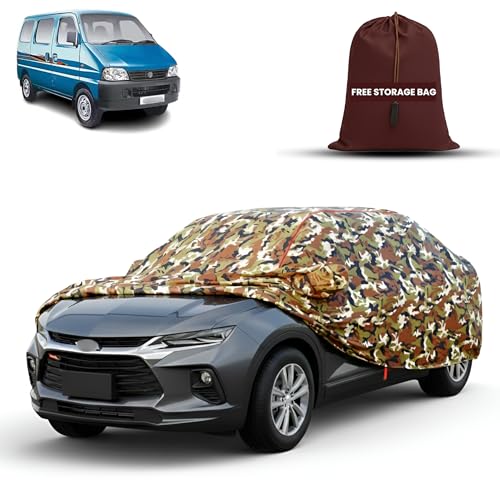 Image of MORNYRAY Car Cover for Maruti Suzuki Eeco | Fully Waterproof Car Body Cover | with Mirror & Antenna Pocket | Dustproof, Windproof & Anti-Scratch Lining, Camouflage