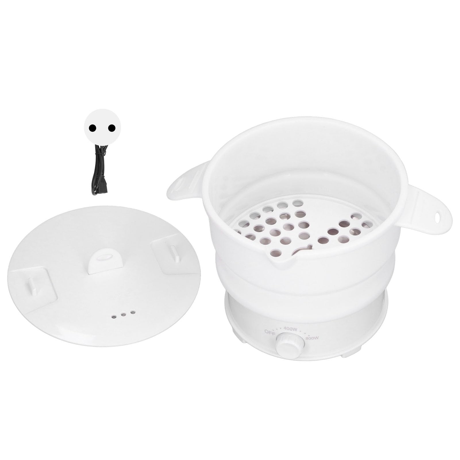 Travel Cookwear, Faltbarer Elektrischer Hot Pot-Kocher, 800 W, 1,2 L, Reisetopf für Camping, Büro, Hotel, Nudelbrei-Suppe (EU -Stecker 220 V)