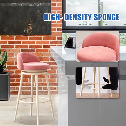 Tabouret de bar 65cm confortable avec dossier pour mal de dos