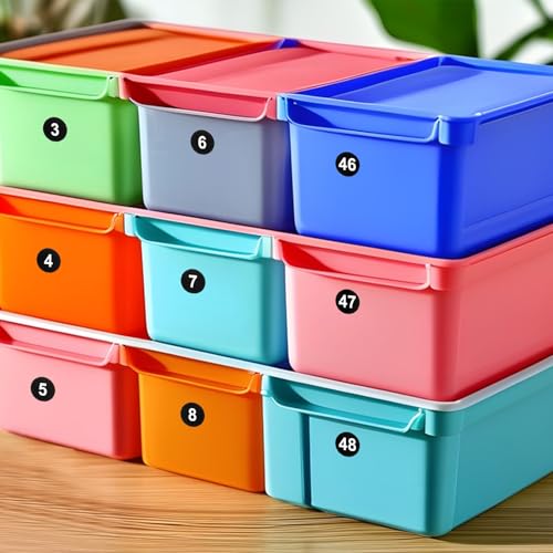 Tweruna Zahlen Aufkleber 10 Blatt 1-50, 2.5 cm Klebezahlen Schwarz, Nummern-Aufkleber, Selbstklebende Zahlen Aufkleber Sticker, Number Stickers für Büros Schließfächerheim Klassifikation