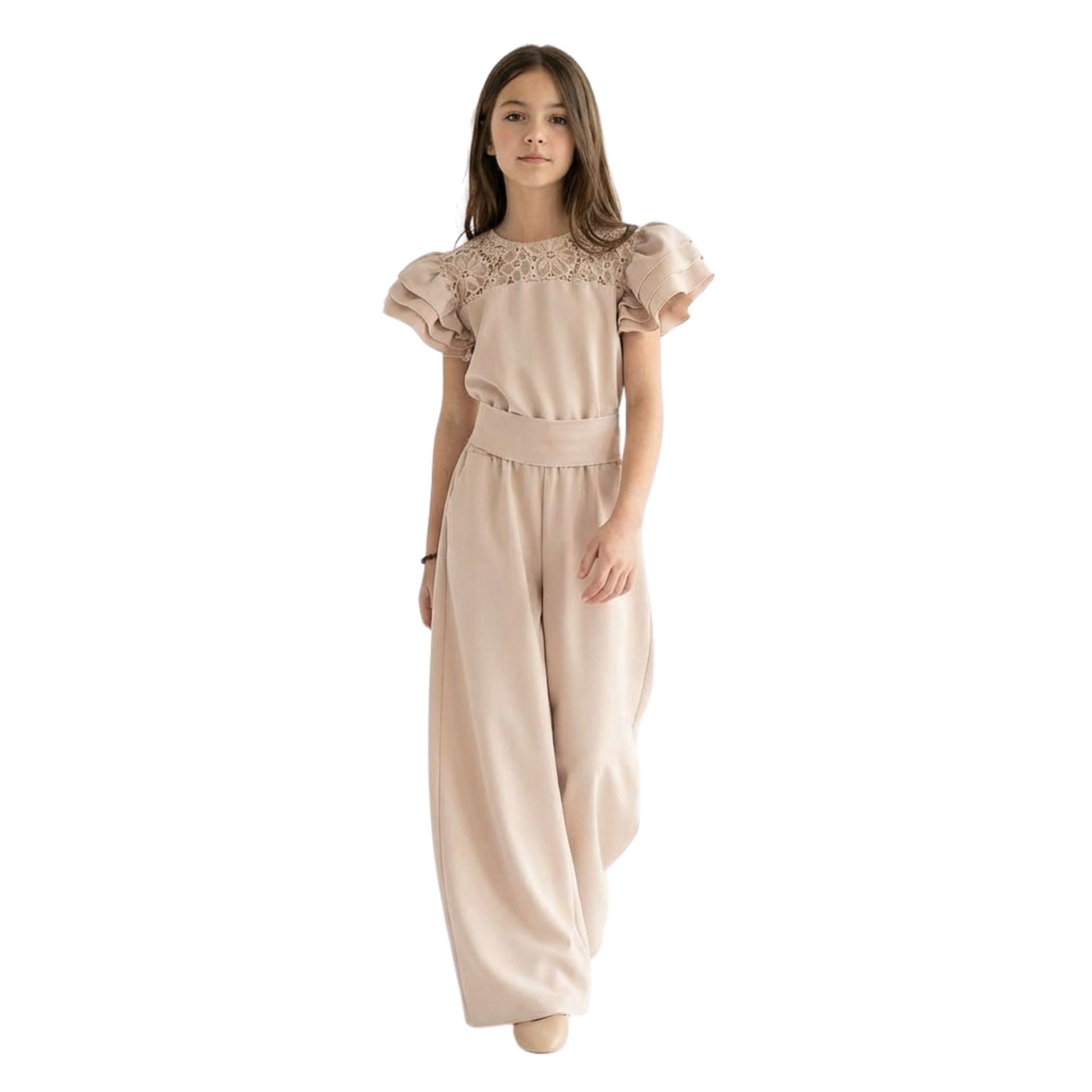 Vestito da Festa in Rayon per Bambina Abito Elegante A — Battesimo e Cresima