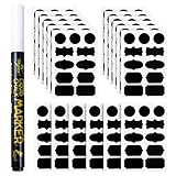 Chalkboard Labels Bulk for storage bins, 198pcs Self Adhesive Stickers, Removable, Waterproof...
