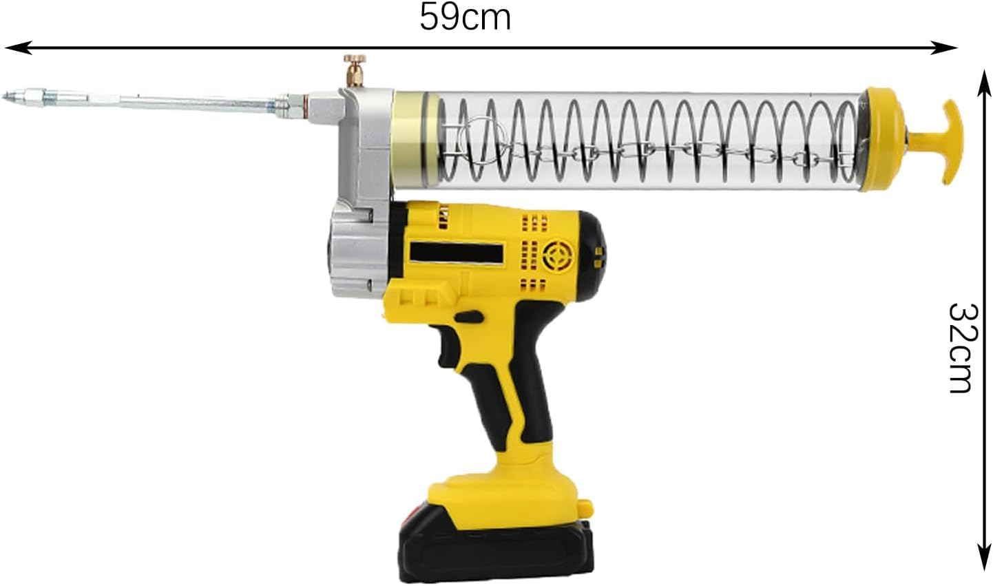 Ingrassatore elettrico senza fili da 18 V, 7000 Psi, per impieghi gravosi, completo di caricabatterie, raccordo girevole e valigetta, per auto, camion e macchinari agricoli.