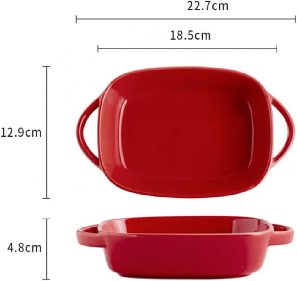 Formy do sernika, forma do lasagne z uchwytami – ceramiczne naczynia do pieczenia w piekarniku, ceramiczna forma do pieczenia, forma do zapiekania lasagne, indywidualne naczynia do pieczenia
