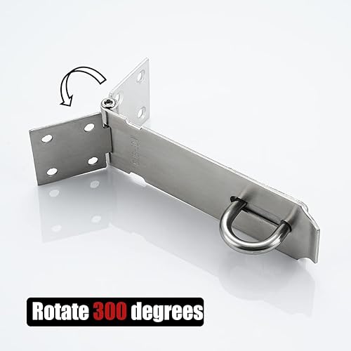 Miniatura 5 de JQK Cerradura de cerrojo de puerta, 5 pulgadas, acero inoxidable 304, cierre de seguridad de 0.075 in, acero cepillado, DL130-BN