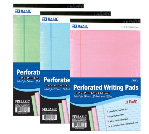 BAZIC Jr. Bloc-notes, 12,7 x 20,3 cm, 50 count (3