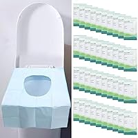 Toilettenauflage Einweg, Einweg Toilettensitzbezug,40 Stück Spülbare Toilette Auflage Toilettensitzbezüge für Reisen,öffentliche Toiletten