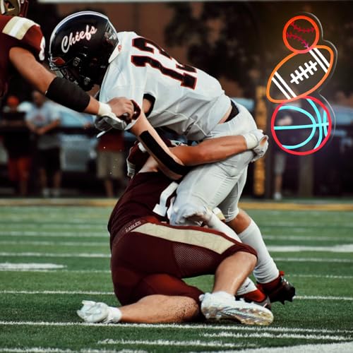Image of Football Basketball Baseball Neon Signs Sports-Themed lamp Ideal for Children Kids Gifts Ball Game LED Light Decorative Gym Stadium Dormitory Home Bedroom Man Cave Wall Decor