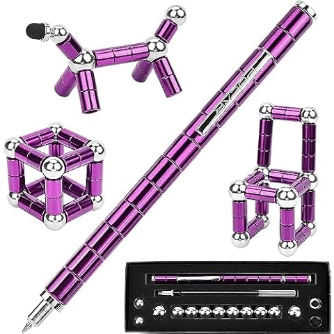 QAQcew Fidget Pen, Decompression Magnetic Fidget Toy Pen, Magnet Pen Fidget Toy Relieve Pressure Novel Toy Gift for Kids or Friends! (Purple) Cover