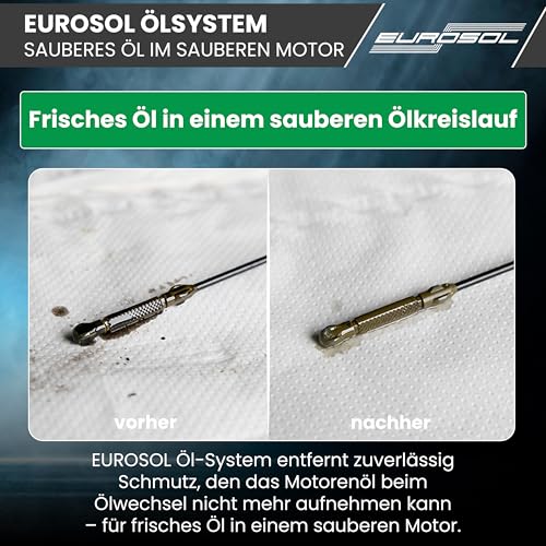EUROSOL Öl-System Motorspülung 400ml – High-Performance Reinigung für Otto-, Diesel- & Wankelmotoren, Getriebe, Servolenkungen, Hydraulik- & Differentialsysteme, kompatibel mit Feinstfiltern