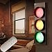 Produktbild LED Ampel Wandleuchte Nachtlicht Rot/Grün/Gelb Einstellbar Fernbedienung Mit Fernschalter Wandlampe 5W*3 Wandstahler Effektlampe Flurlampe Restaurant Cafe's Bar Wandbeleuchtung Warnlicht Wand Lampe
