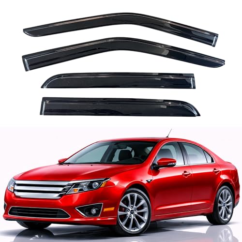Image of KPY Rain Guards Fit for 2006-2012 Ford Fusion (Excludes Hybrid Model), Out-Channel Window Visors Vent Deflector, Car Accessories for 2007-2013 Lincoln MKZ, 2006-2010 Mercury Milan, 2006 Lincoln Zephyr
