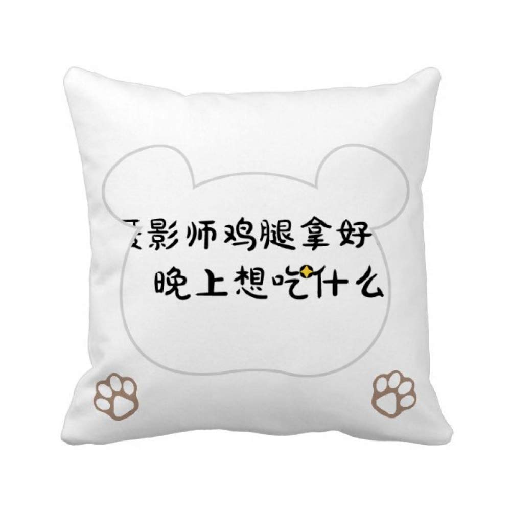 Housse de coussin carrée ours pour protéger et embellir vos vieux sofas