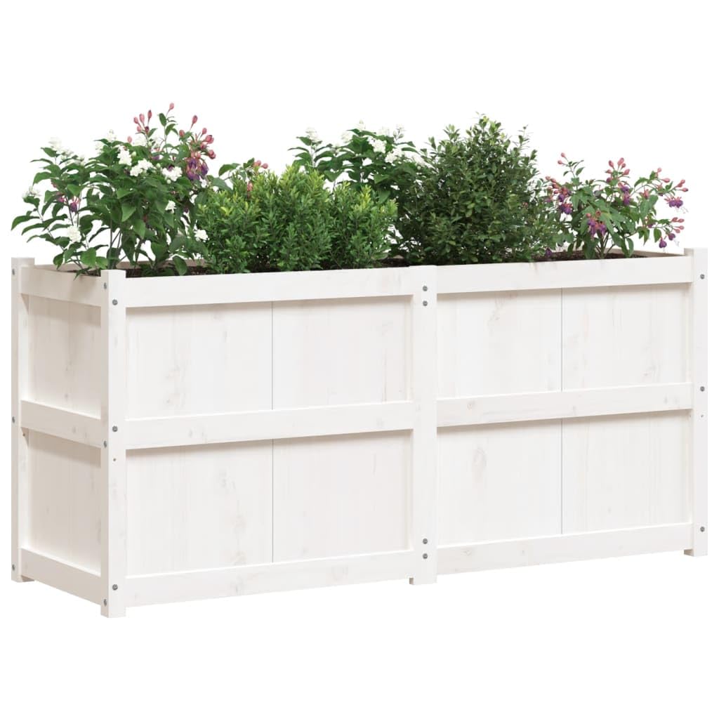 Zewnętrzna skrzynka na rośliny, podwyższony pionowy ogród na balkon i ogród, Mini Rift Garden do sadzonek, zewnętrzny pionowy ogród, wodoodporny, biały ogród skrzynka na kwiaty 150x50
