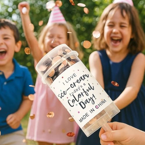 Image of Wanna Party Mini Pocket Confetti Push Pop Containers Sprinkle Paper Poppers for Graduation, Wedding, Baby Shower, Christmas, New Year, Birthday, Fiesta Favors Supplies (Gold)